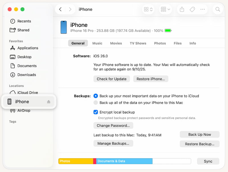 Finder Iphone Listed