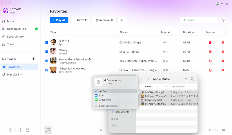 Topvox All Music Converter Local Library To Iphone