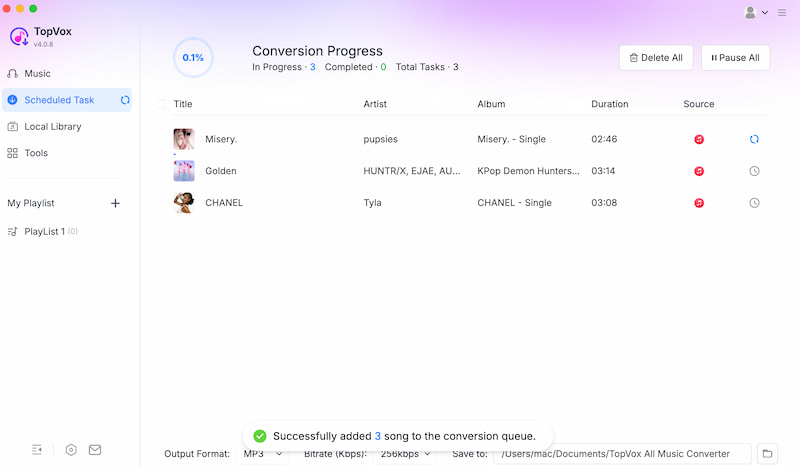 Topvox All Music Converter Select Local Library