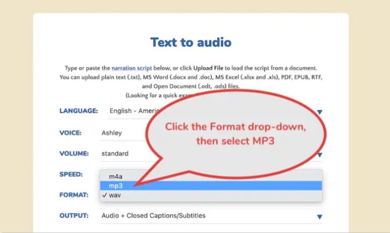 Narakeet Text to MP3