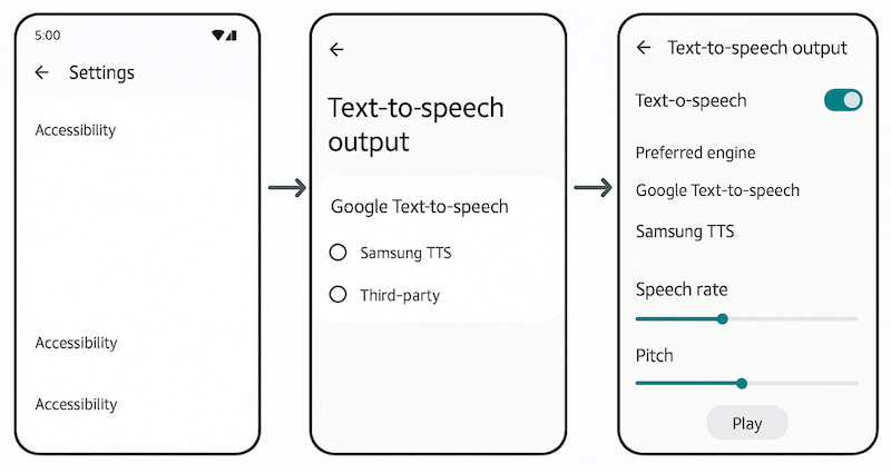 Adjusting Sound TTS Android