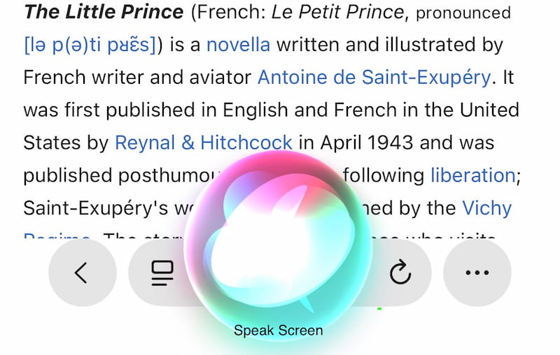 Speak Screen Using Sir