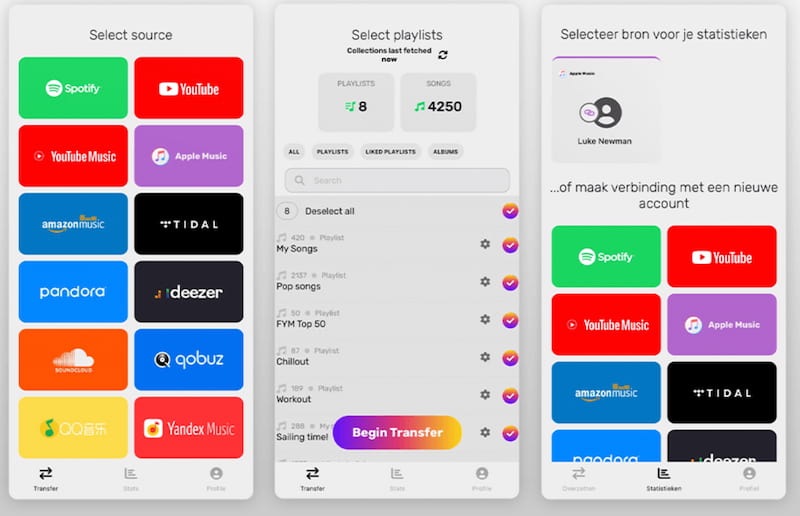 Freemymusic Spotify Begin Transfer