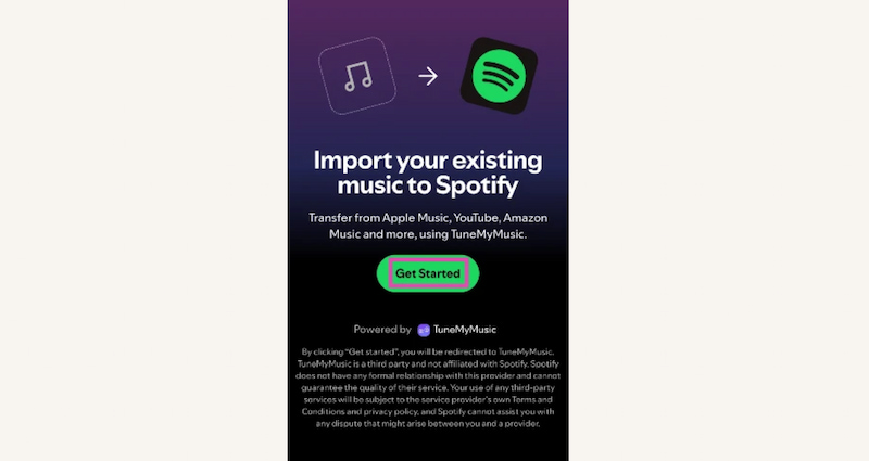 Tunemymusic Start Transfer