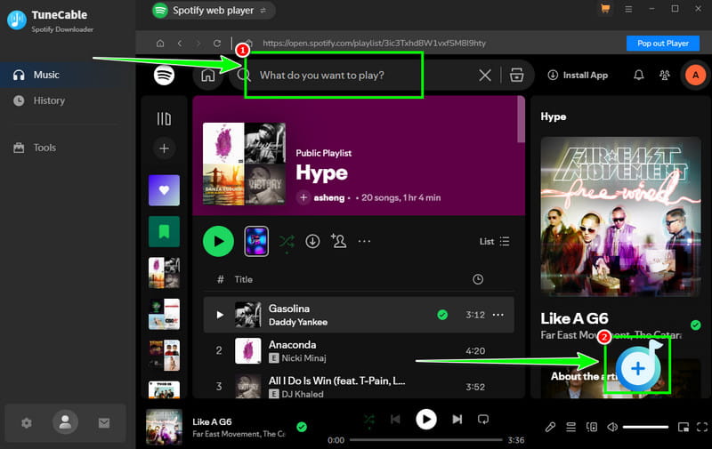 Plus Add TuneCable