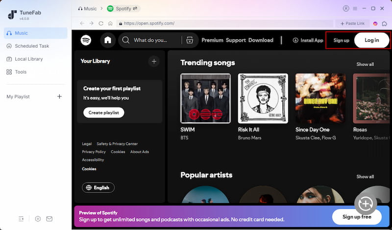 Open Spotify And Login