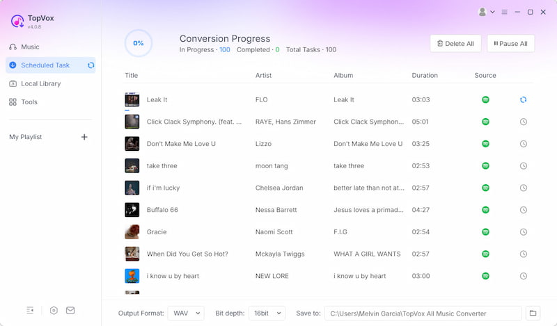 Topvox All Music Converter Alternative to Tunefab