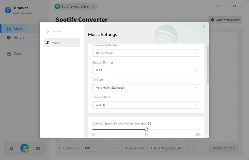 Tunepat Download Settings