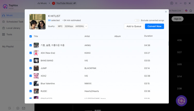 Topvox All Music Converter Alternative to Tunepat