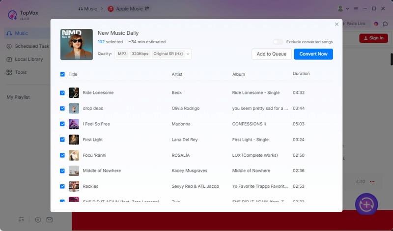 Topvox All Music Converter Alternative to Tuneskit