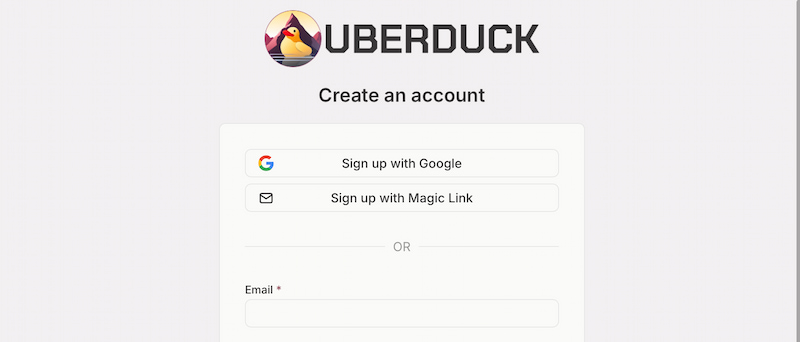 Uberduck Sign Up