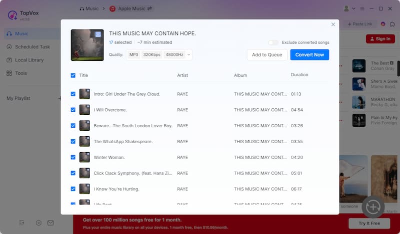 Topvox All Music Converter Alternative to Viwizard