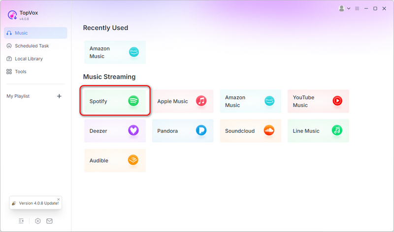 Topvox Spotify Platform