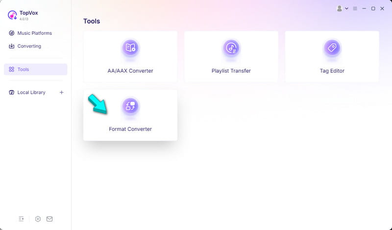 Access Format Converter In Topvox All Music Converter
