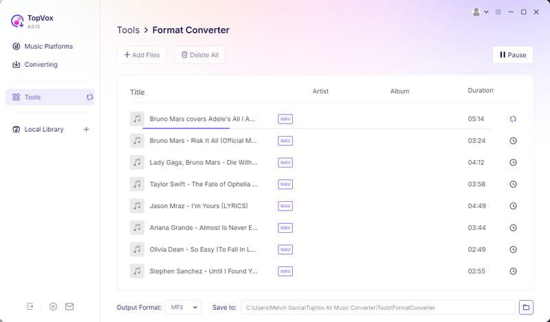 Topvox Wav To Mp3 Converter