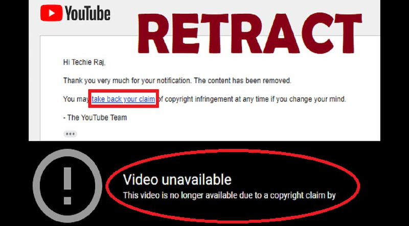 Request a Retraction Youtube Strike