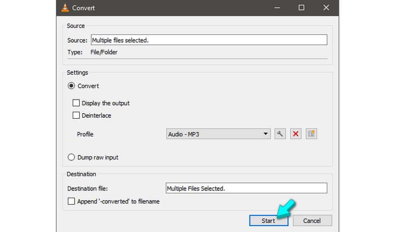 Start M4a Reencoding In Vlc Media Player
