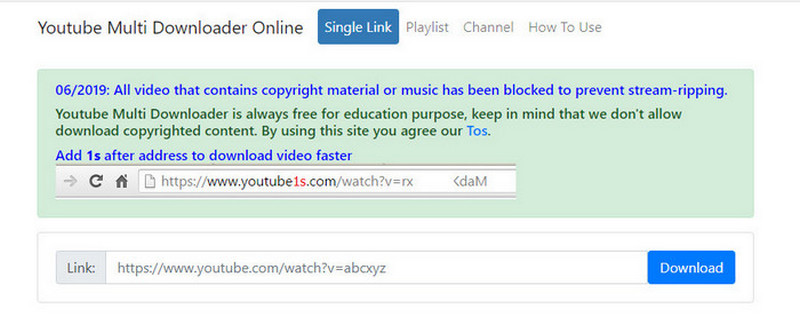 Youtube Multi Downloader Interface