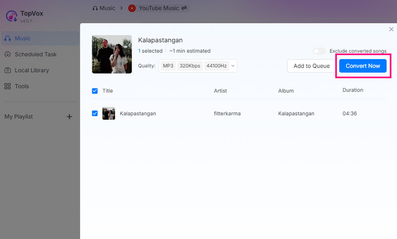 Convert Now Button Topvox