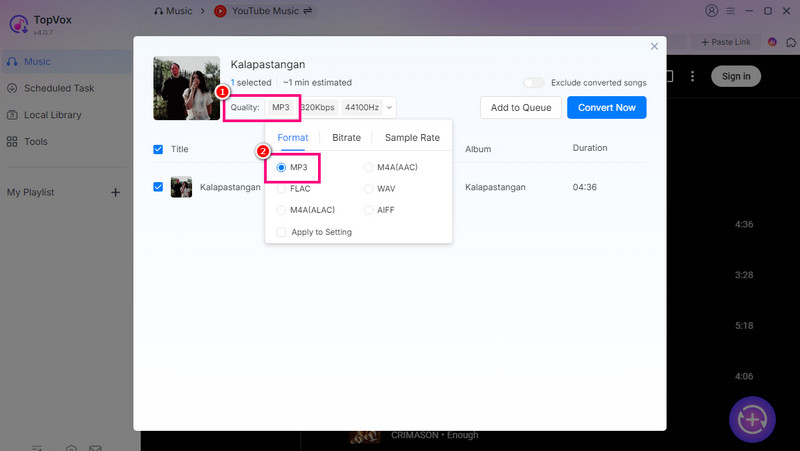 Format Section MP3 Topvox