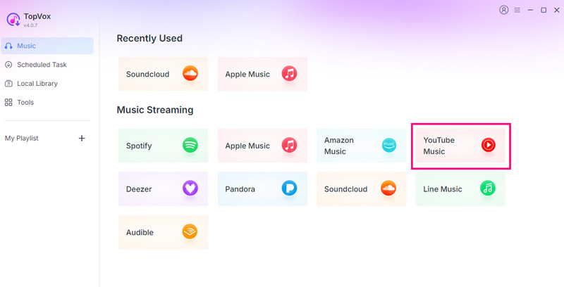 YouTube Music Platform Topvox