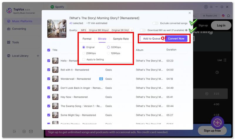 Change Output Settings