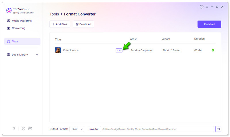 Finish Format Conversion