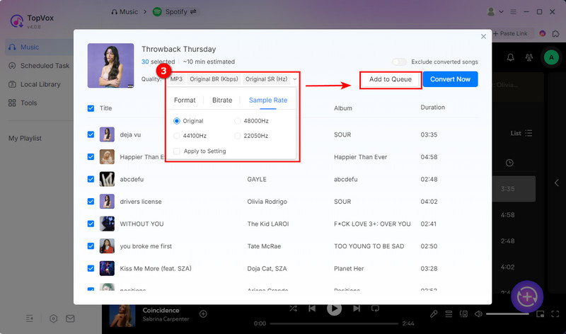 Adjust Output Settings