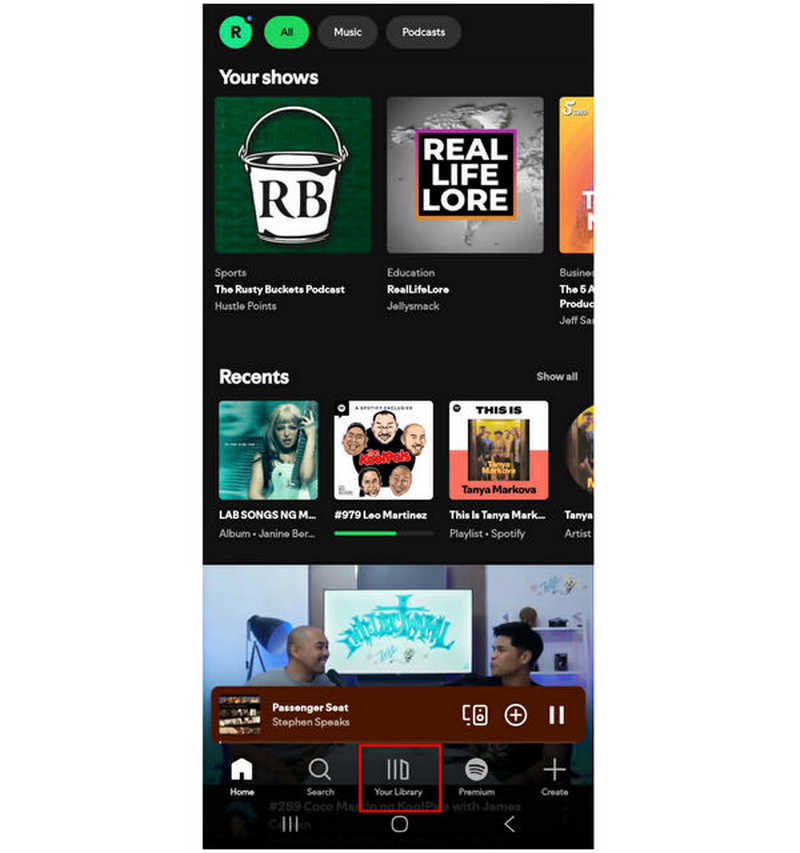 Spotify Your Library