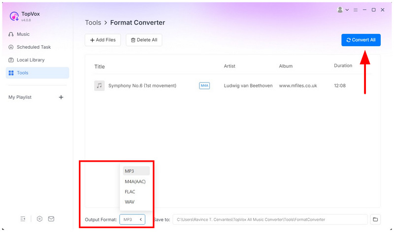 Topvox All Music Converter Convert M4a To Mp3