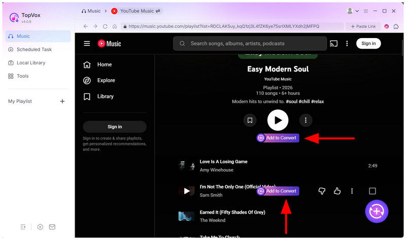 Topvox All Music Converter Add To Convert