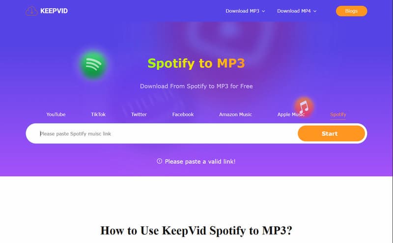 Keepvid Spotify Playlist To Mp3 Online